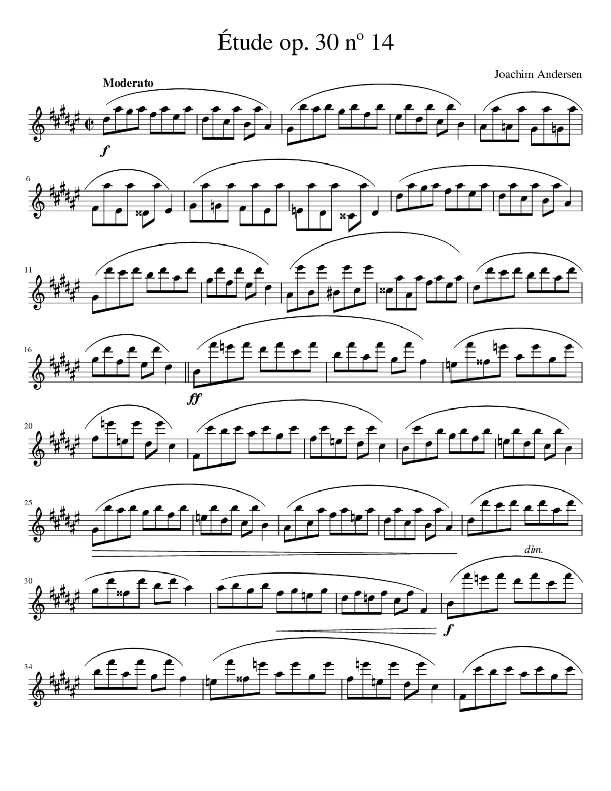 24 Etudes for Flute Op.30 - Page 1