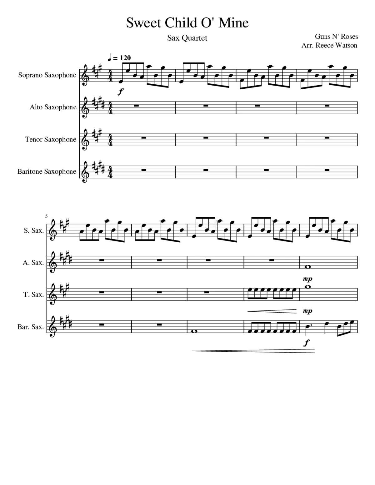 Sweet Child O' Mine - Page 1