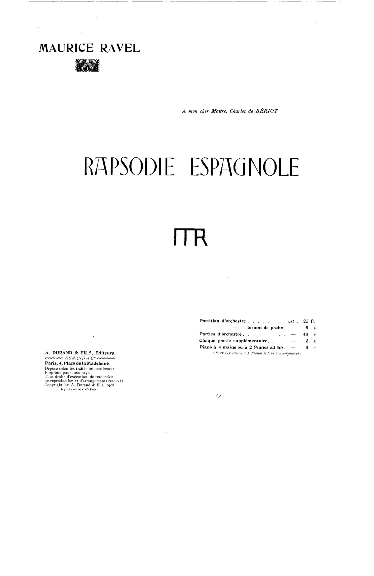 Rapsodie espagnole - Page 1