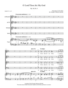 O Lord thou art my god, Op. 54 No. 5