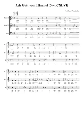 Ach Gott vom Himmel 3vv
