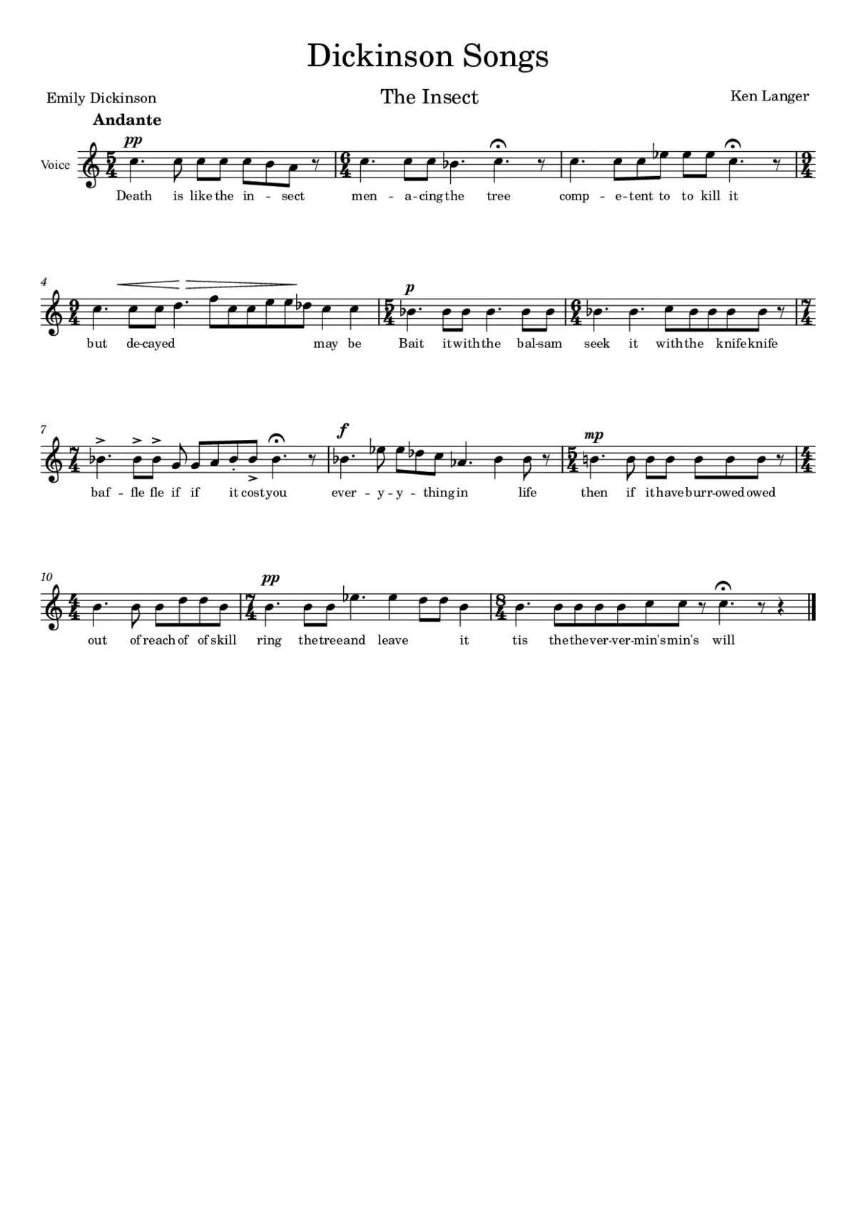Dickinson Songs: The Insect - Page 1
