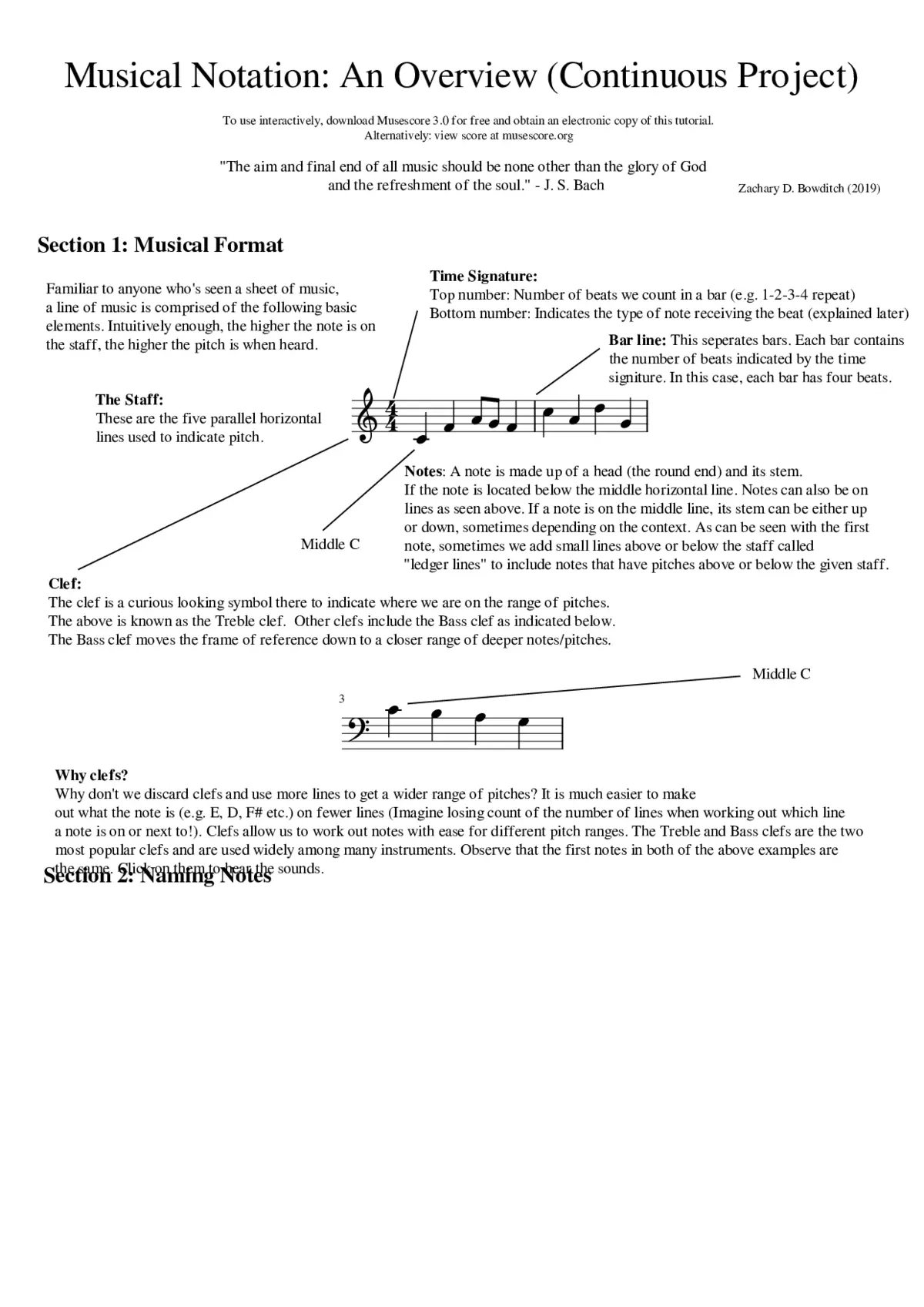 Musical Notation: An Overview - Page 1