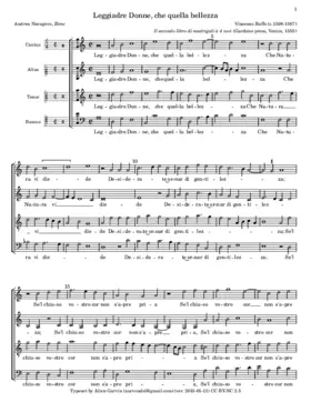 Leggiadre Donne, che quella bellezza