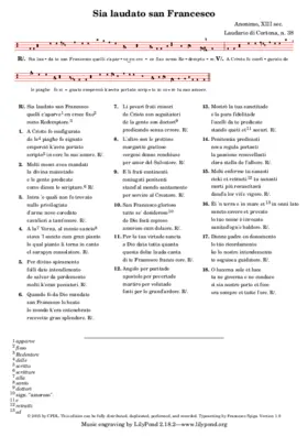 Sia laudato san Francesco