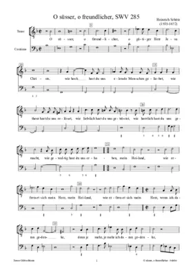 O süsser, o freundlicher, SWV 285