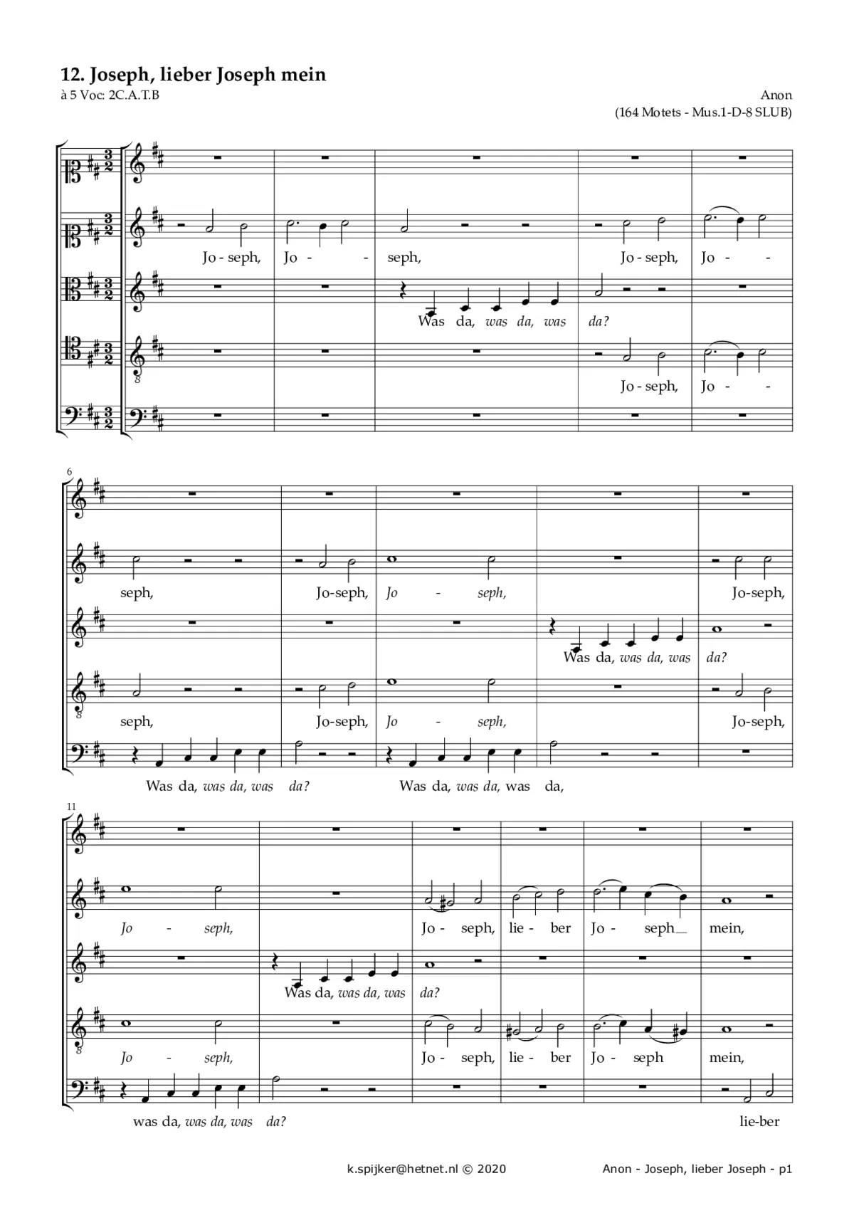 Joseph, lieber Joseph - Page 1