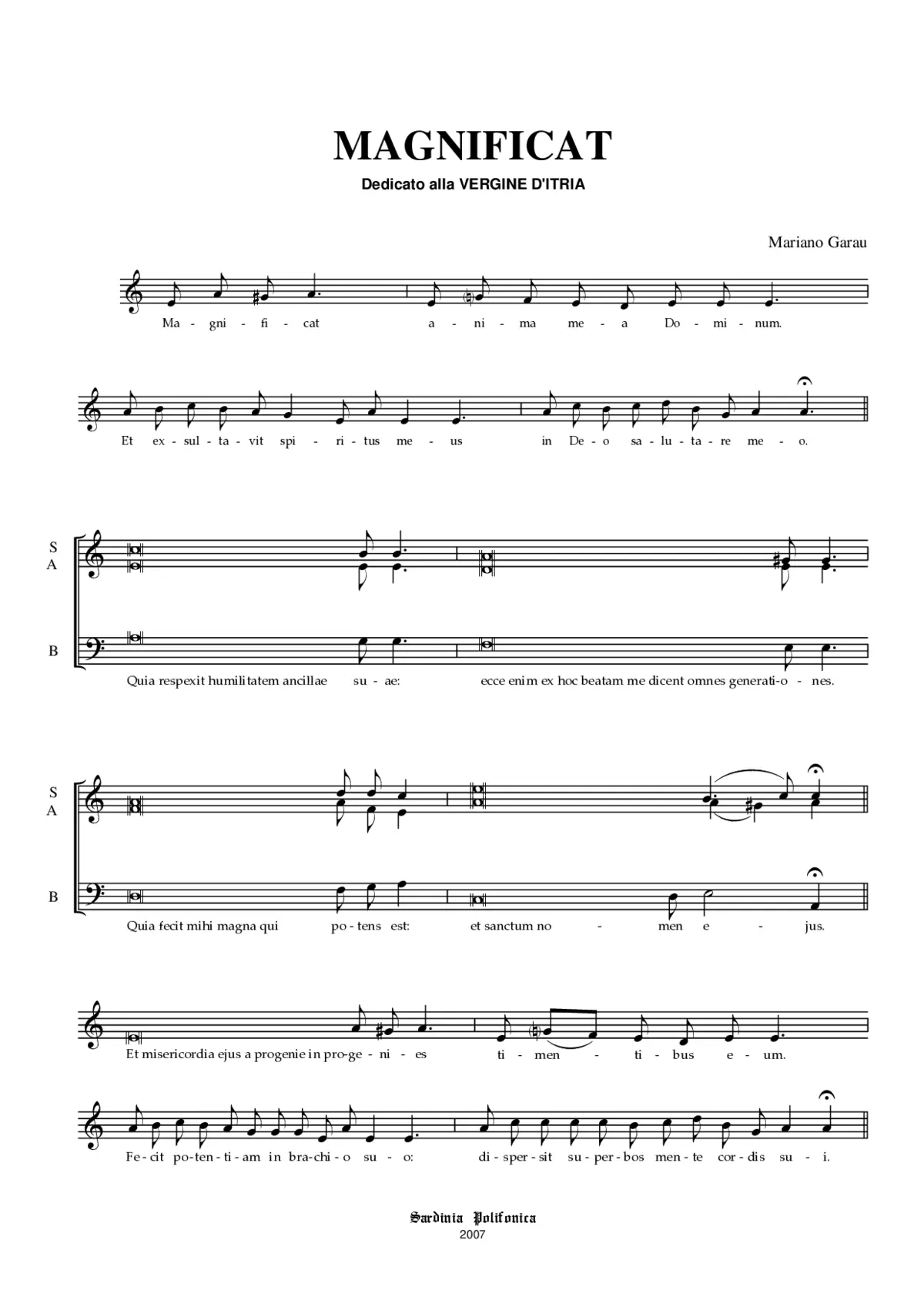 Magnificat - Page 1