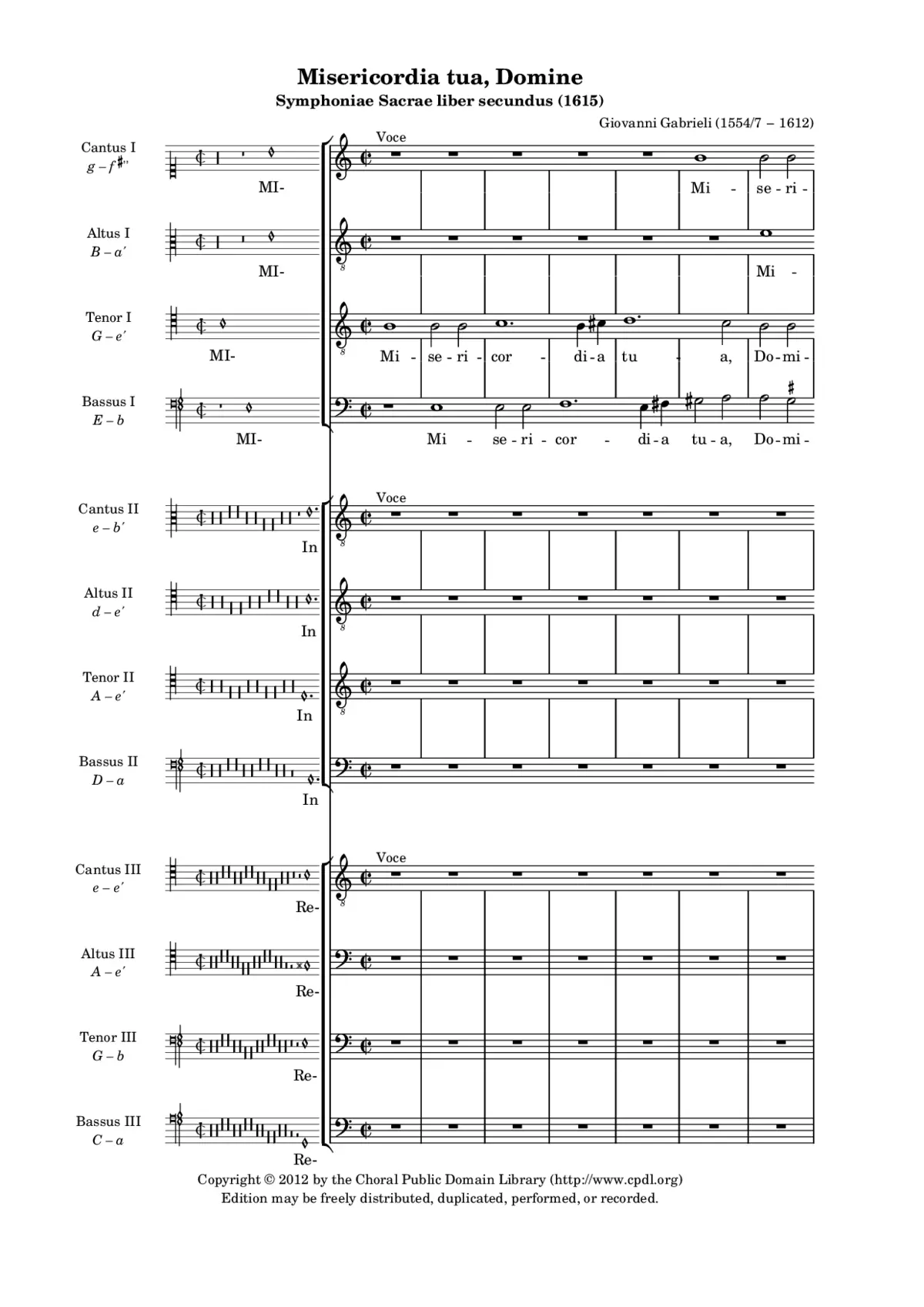 Misericordia tua, Domine - Page 1