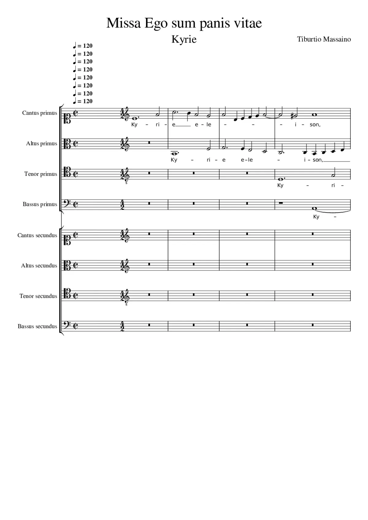 Missa Ego sum panis vitae - Page 1