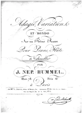 Adagio, Variationen und Rondo über ein russisches Thema