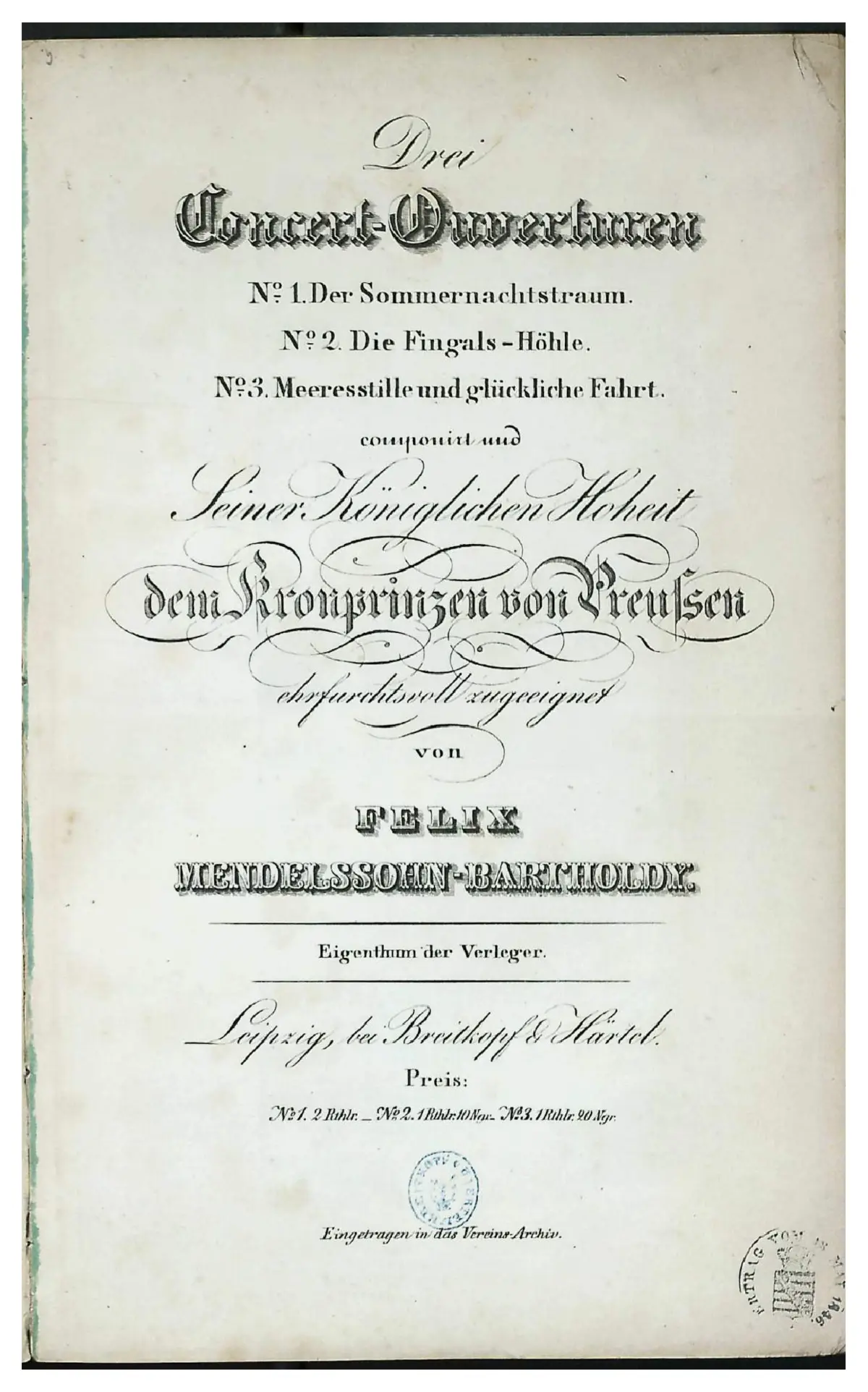 Meerestille und glückliche Fahrt - Page 1