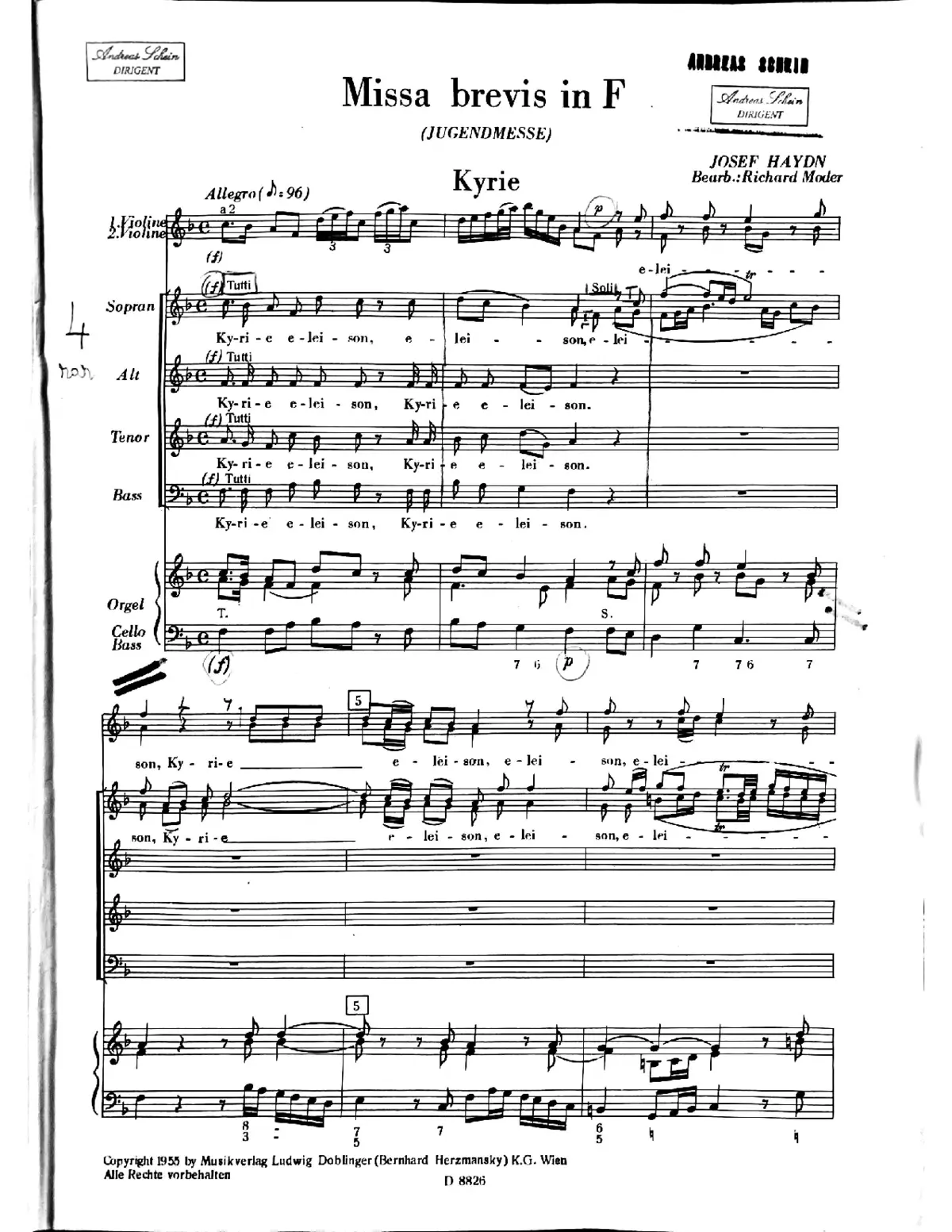 Mass in F Major - Page 1