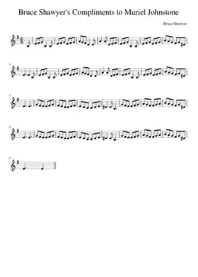 Bruce Shawyer's Compliments to Muriel Johnstone