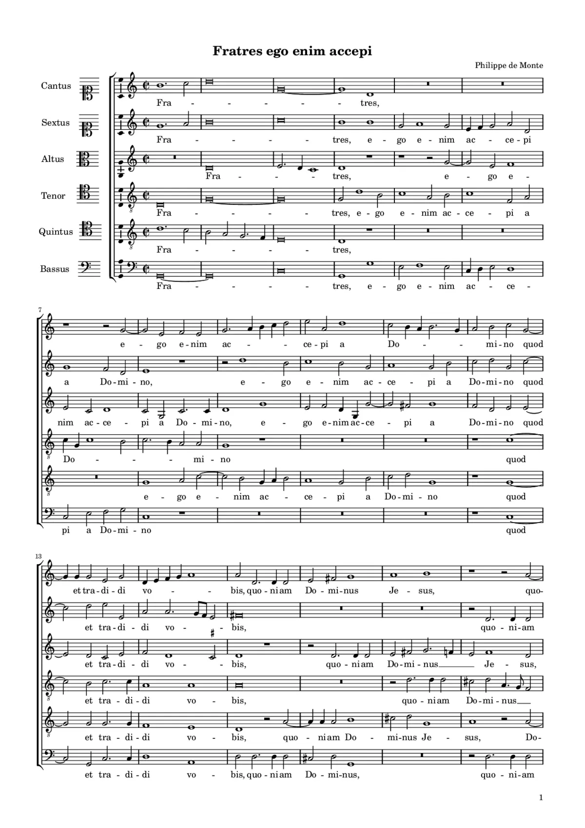 Fratres ego enim accepi - Page 1