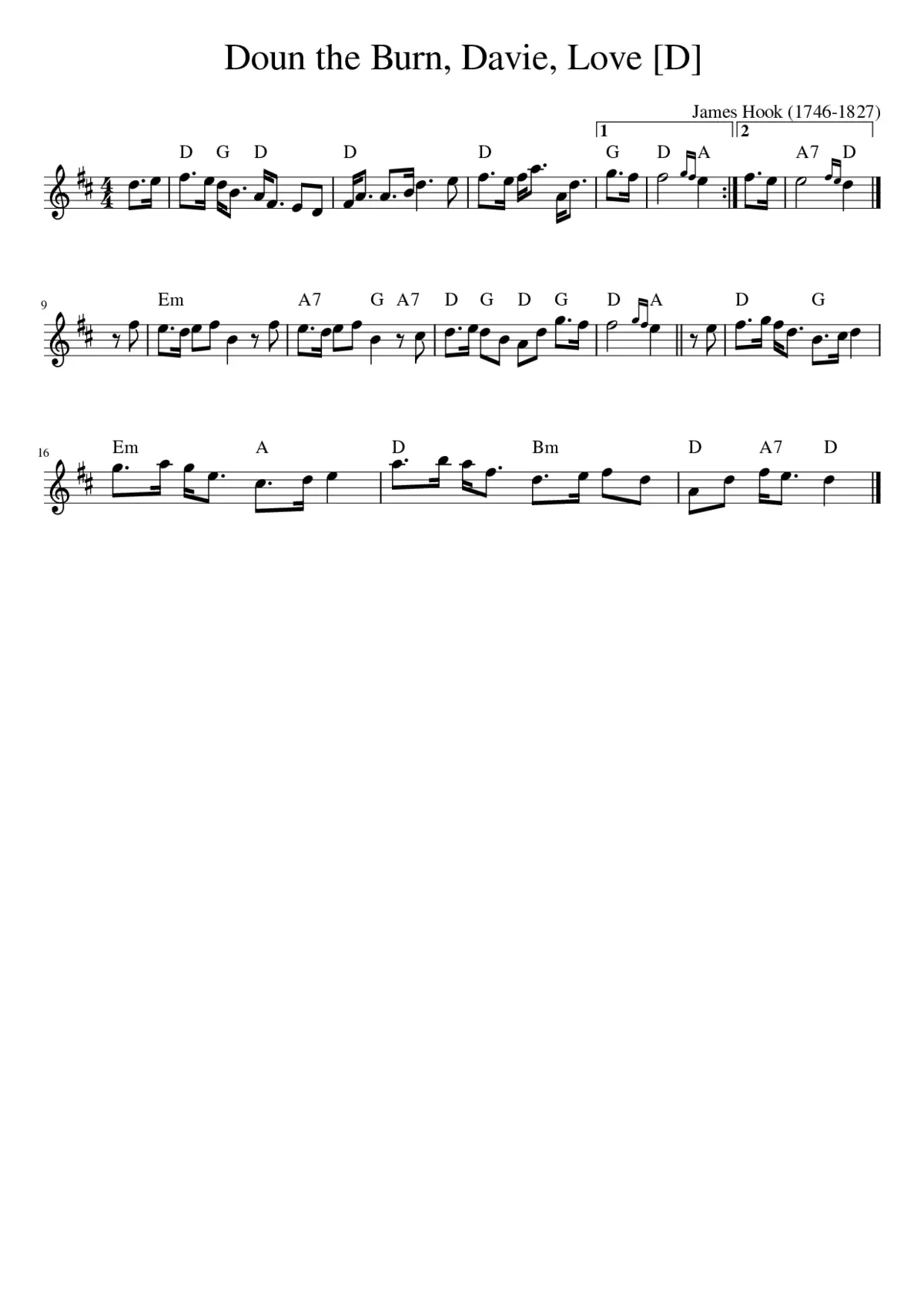 Doun the Burn Davie Love - Page 1