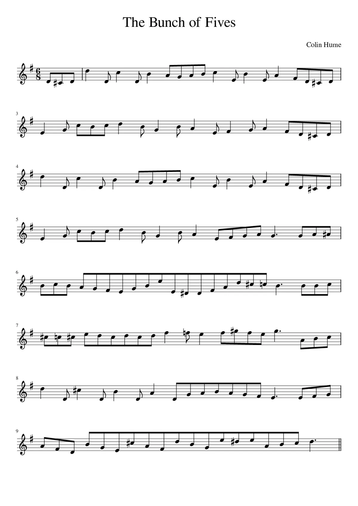 The Bunch of Fives - Page 1