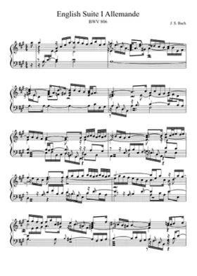 English Suite No.1 in A major BWV 806