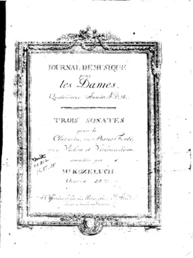 3 Sonatas for Harpsichord (or Piano), Violin and Violoncello