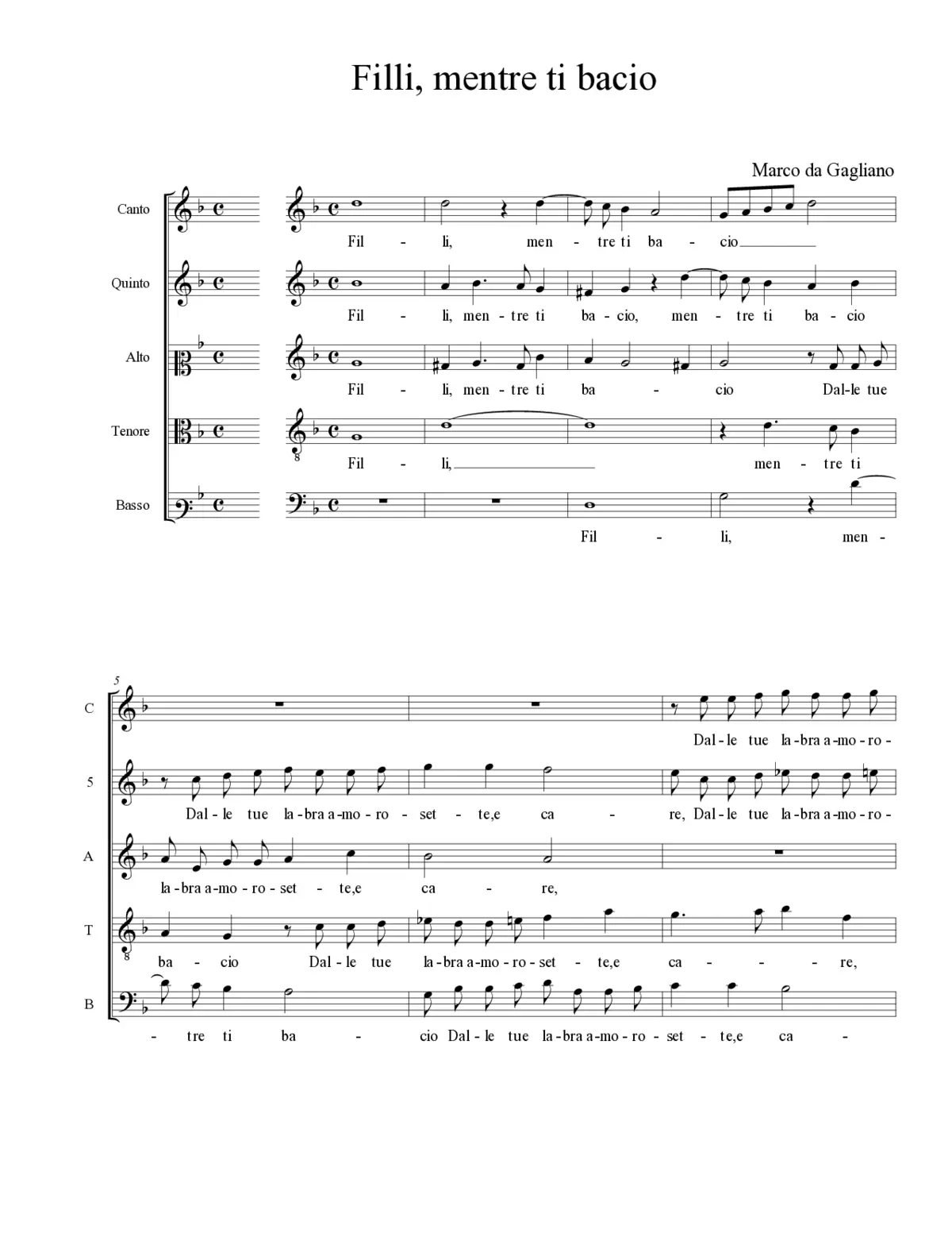 Filli, mentre ti bacio - Page 1