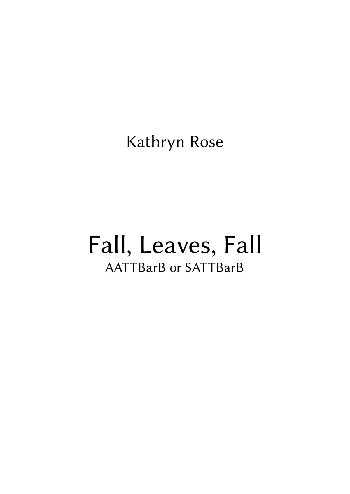 Fall, leaves, fall - Page 1