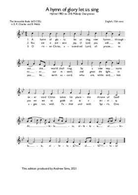 A hymn of glory let us sing