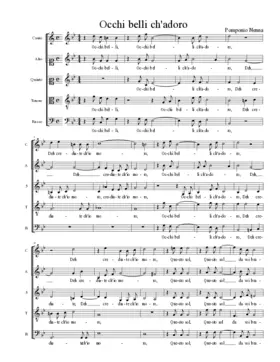 Occhi belli ch'adoro