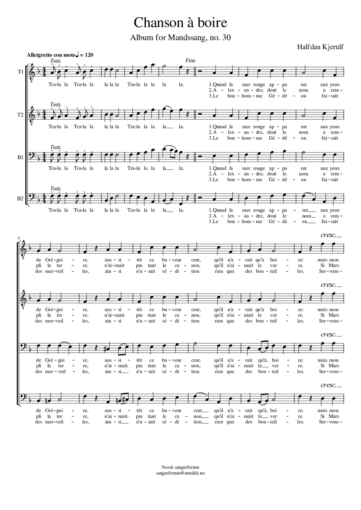 Chanson a boire - Page 1