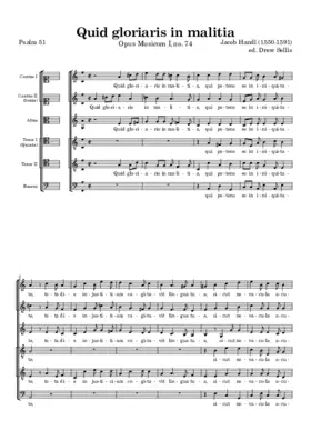 Quid gloriaris in malitia