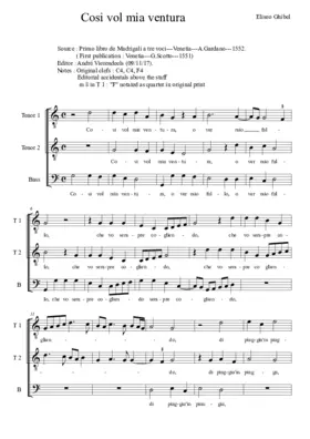 Cosi vol mia ventura