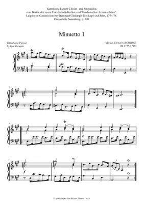 2 Menuets in A major/F-sharp minor