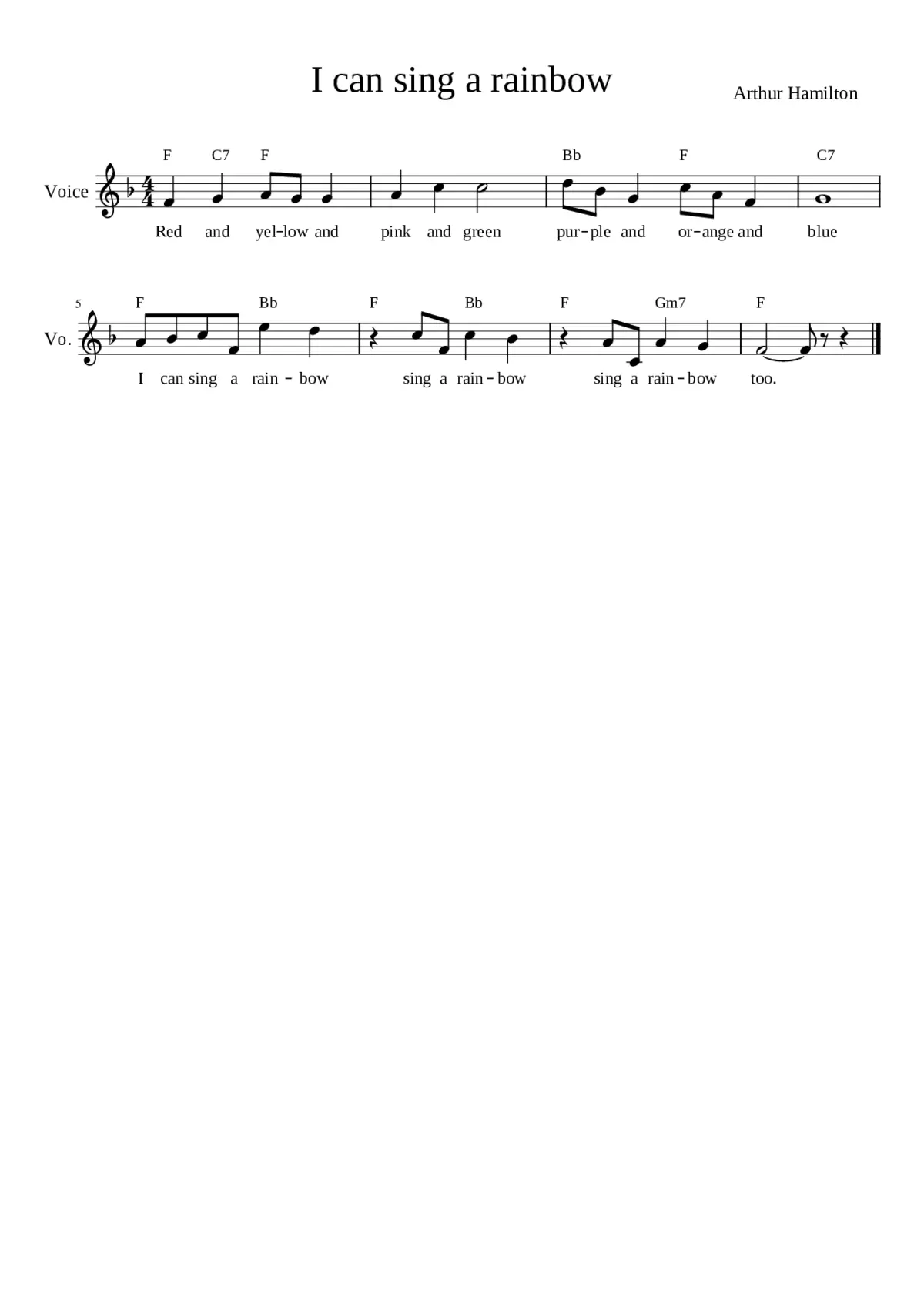 i can sing a rainbow - Page 1