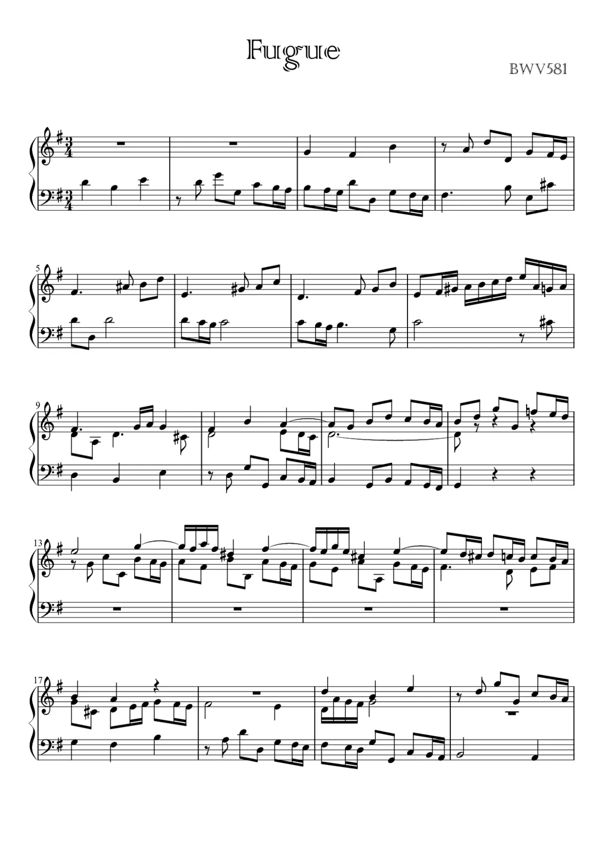 Fugue in G major - Page 1
