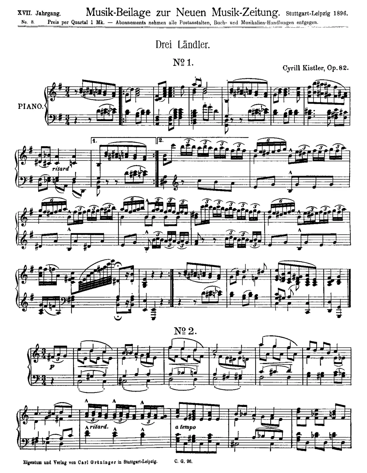 3 Ländler - Page 1