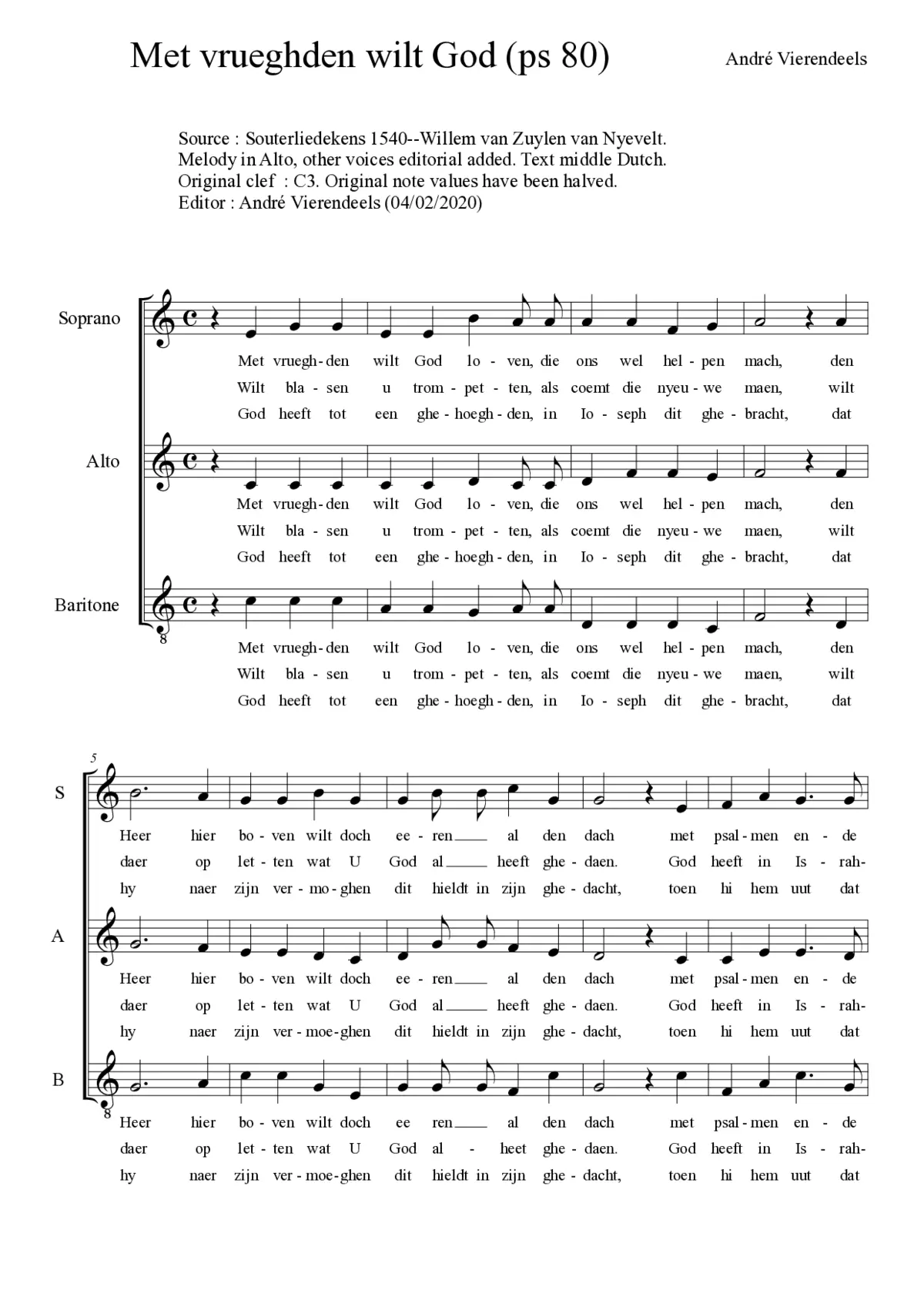 Met vrueghden wilt God - Page 1