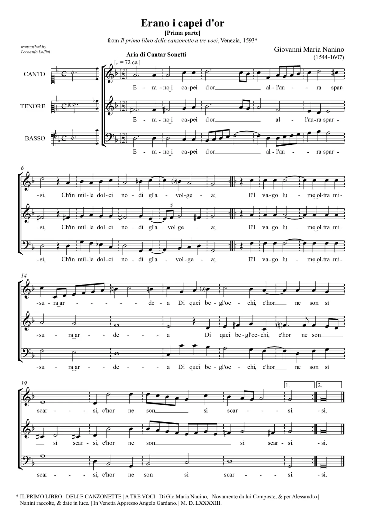 Erano i capei d'or a 3 - Page 1