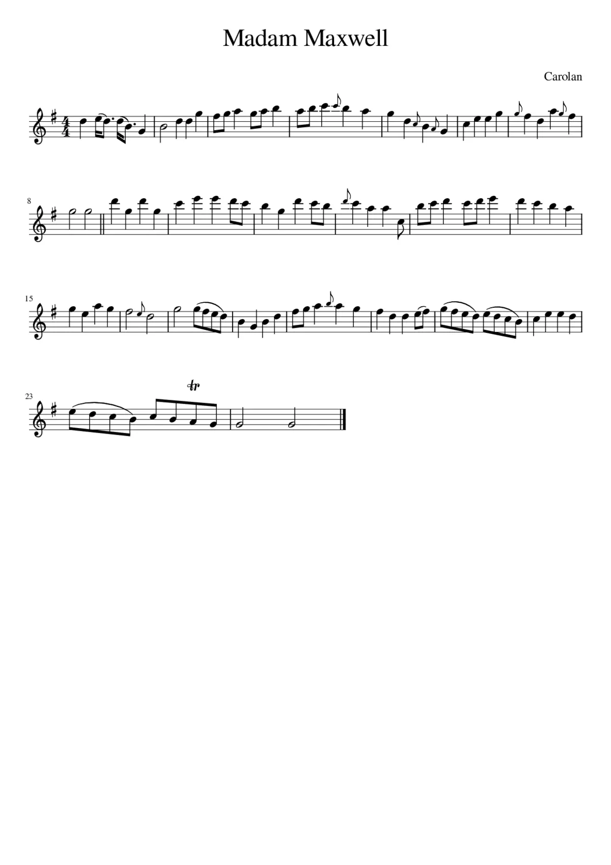 Planxty Madam Maxwell - Page 1