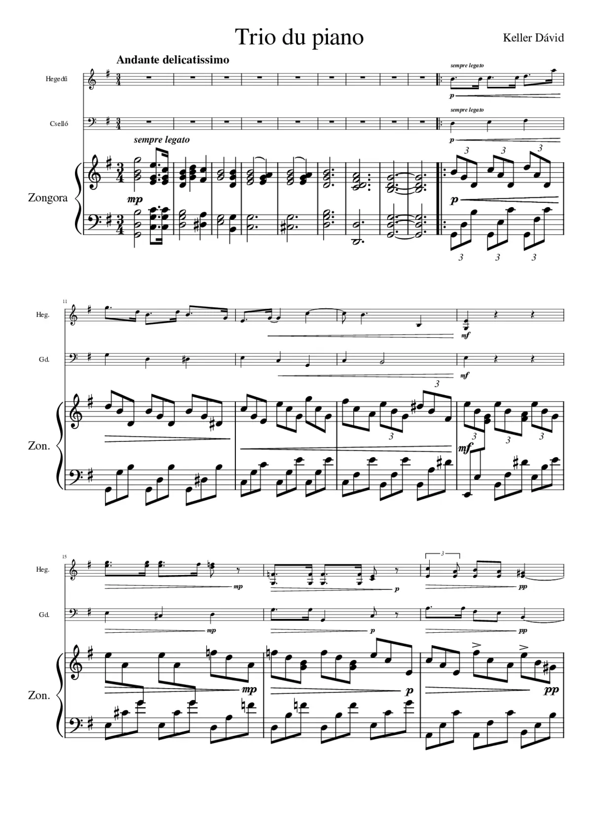 Trio du piano - Page 1