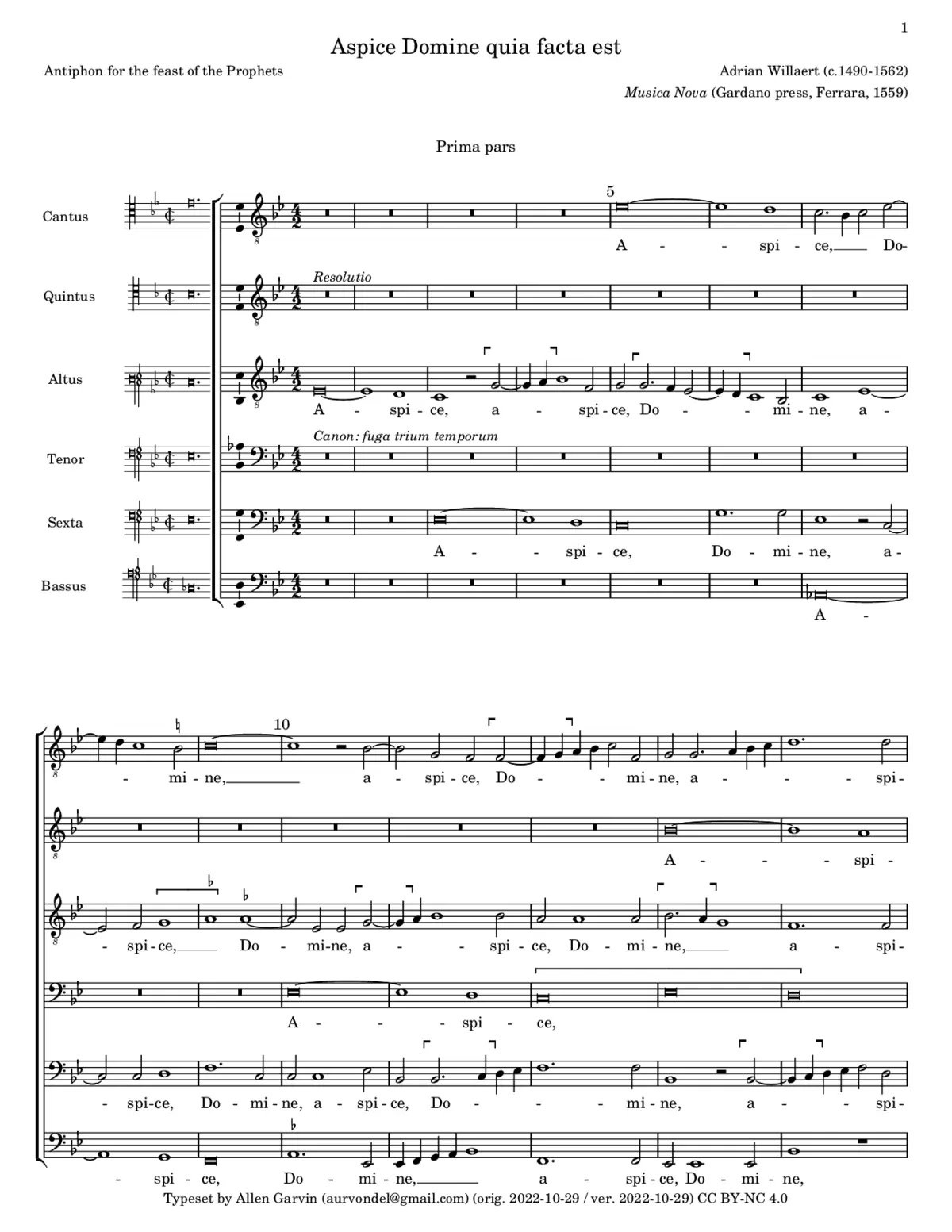 Aspice Domine - Page 1