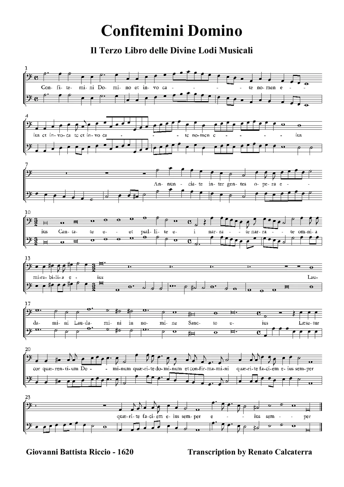 Confitemini Domino - Page 1