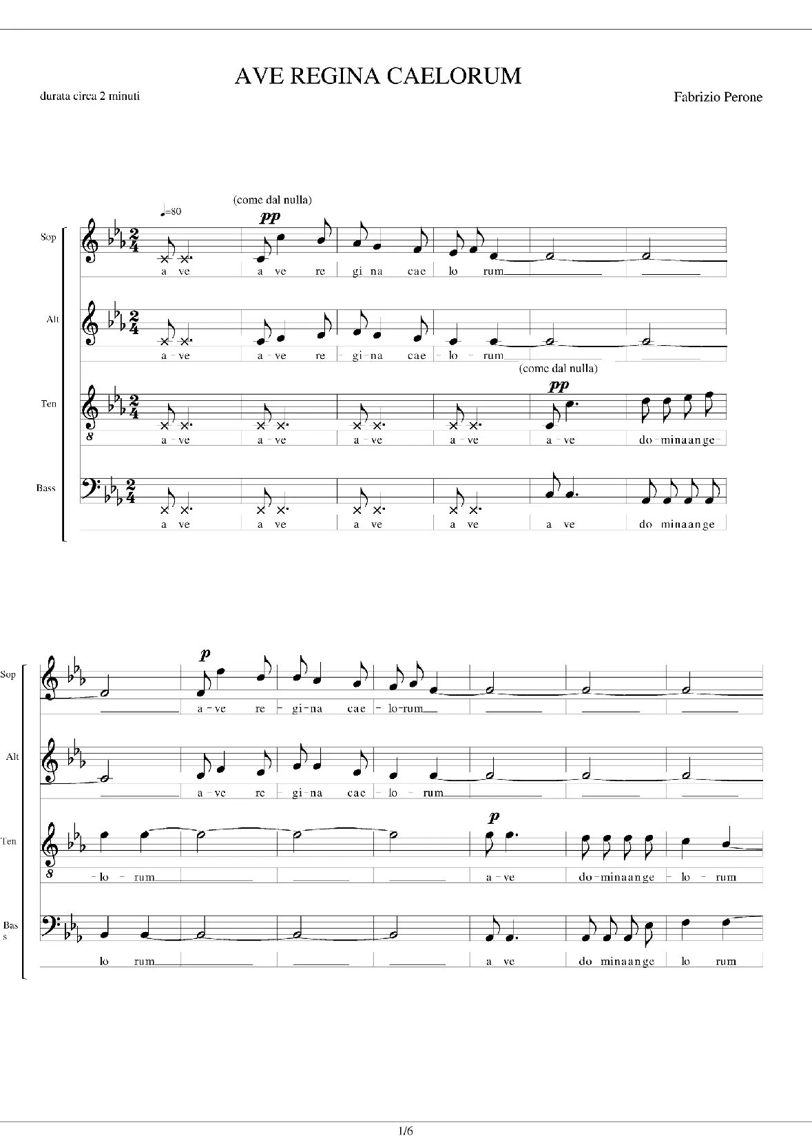 Ave Regina caelorum - Page 1