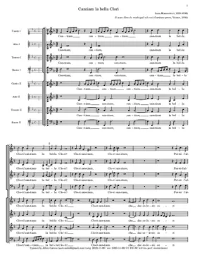 Cantiam la bella Clori