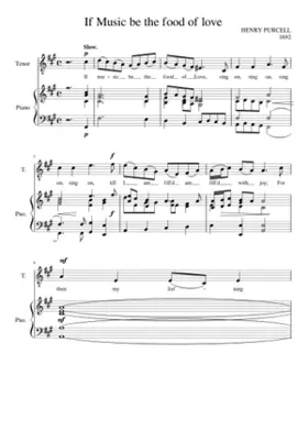 If Music be the Food of Love Z.379