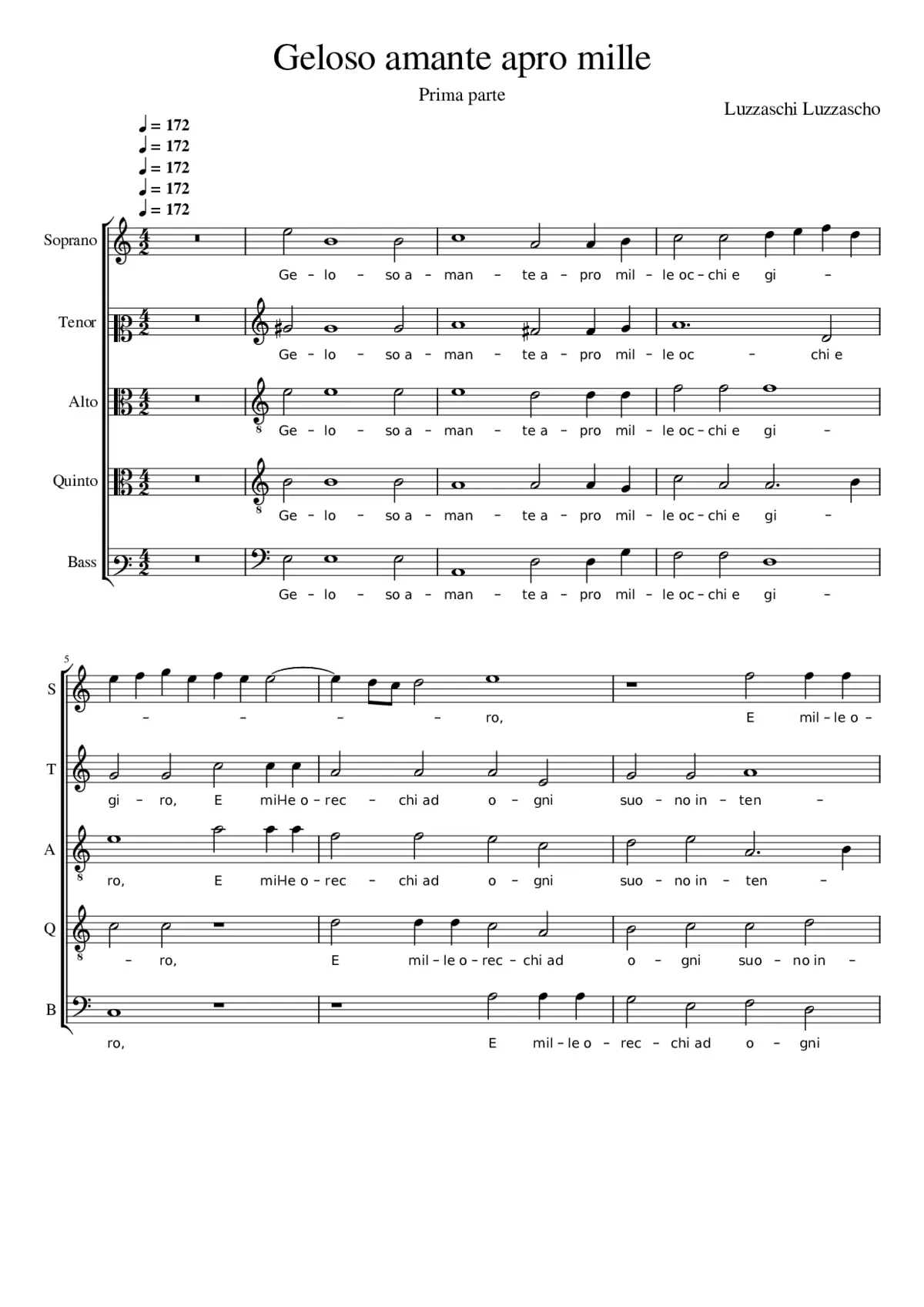 Geloso amante apro mille - Page 1