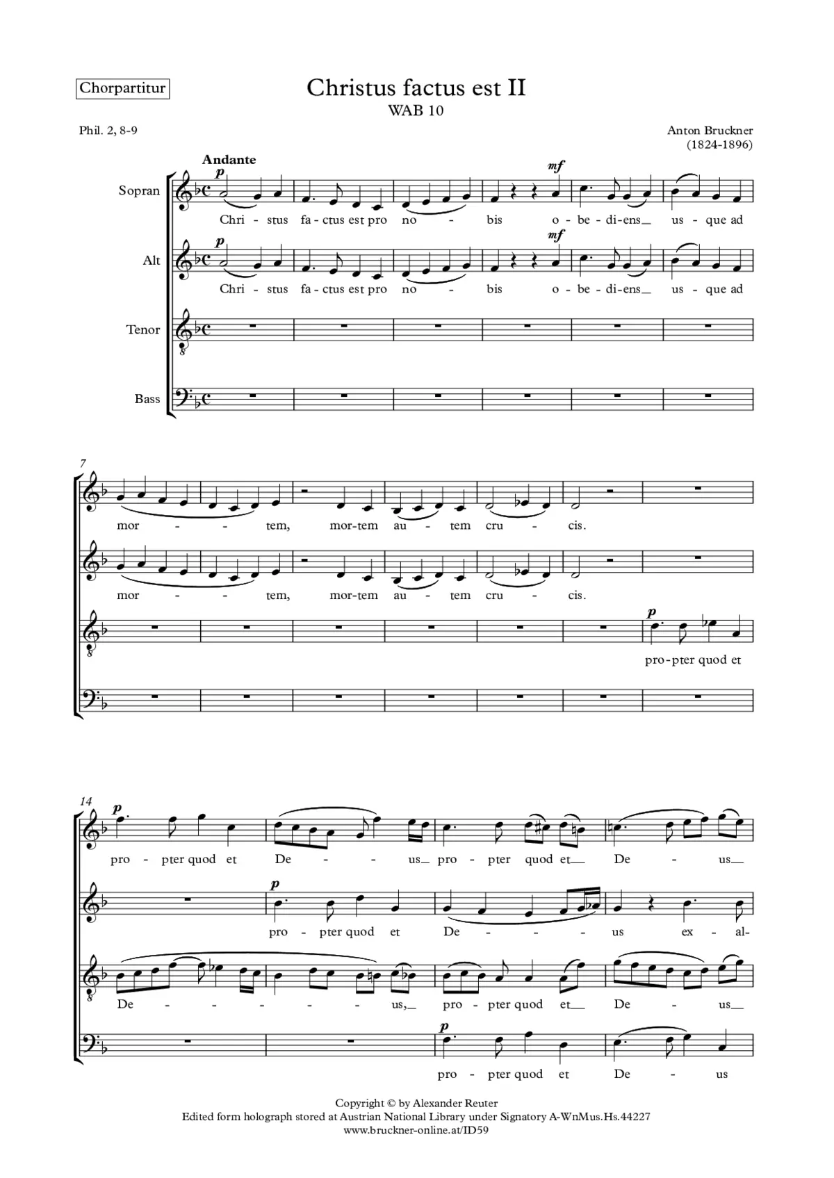 Christus factus est, WAB 10 - Page 1