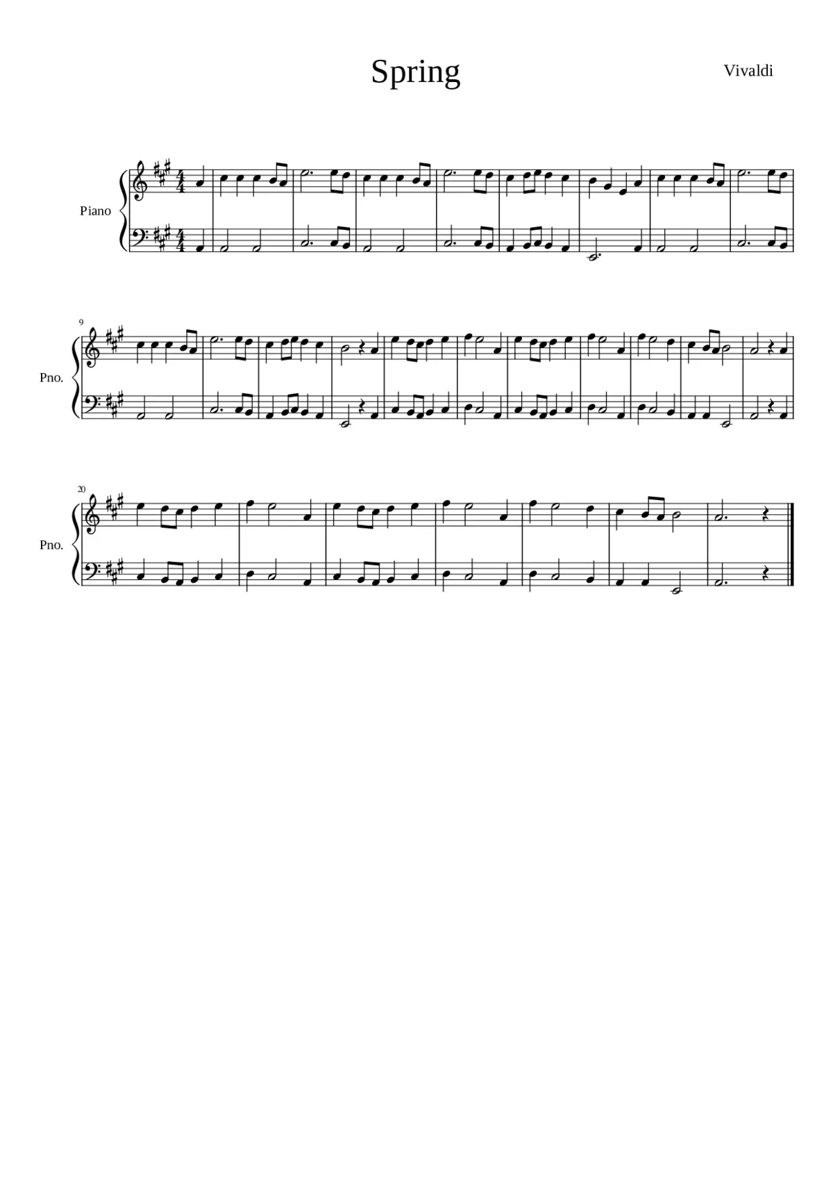 Le quattro stagioni - Page 1