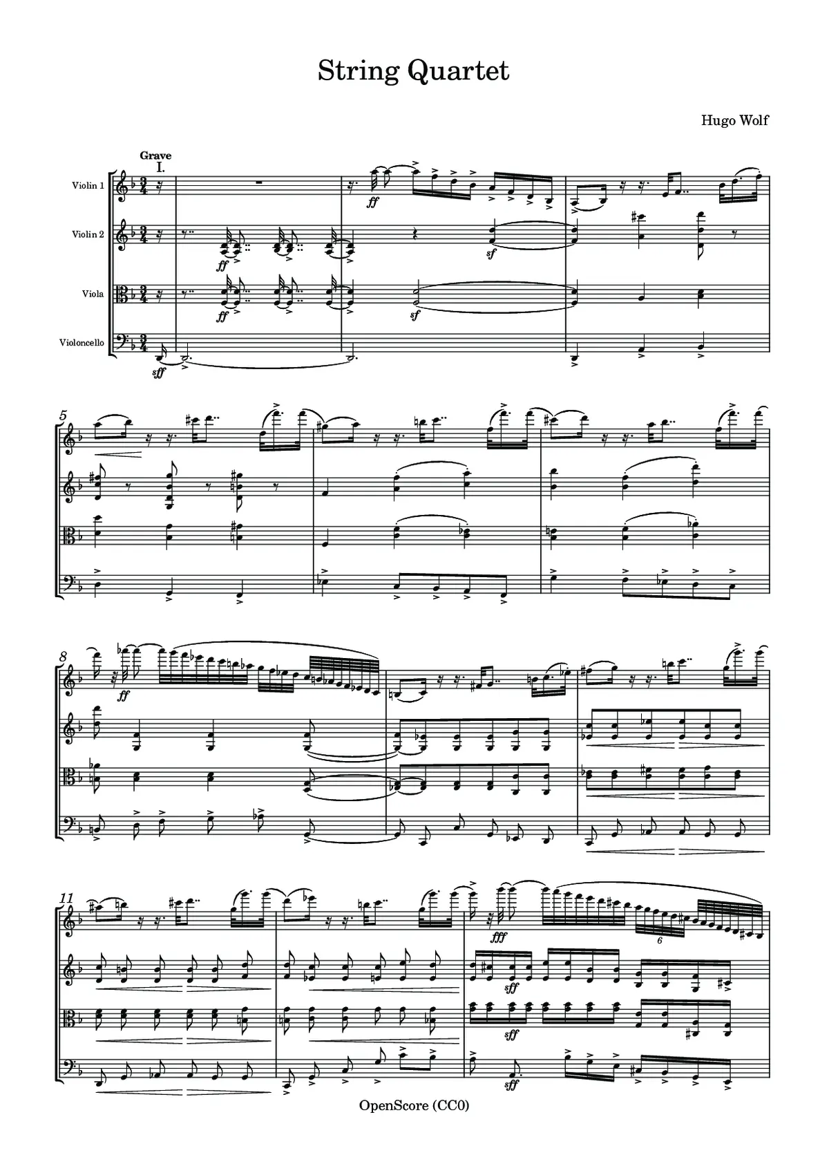 String Quartet - Page 1
