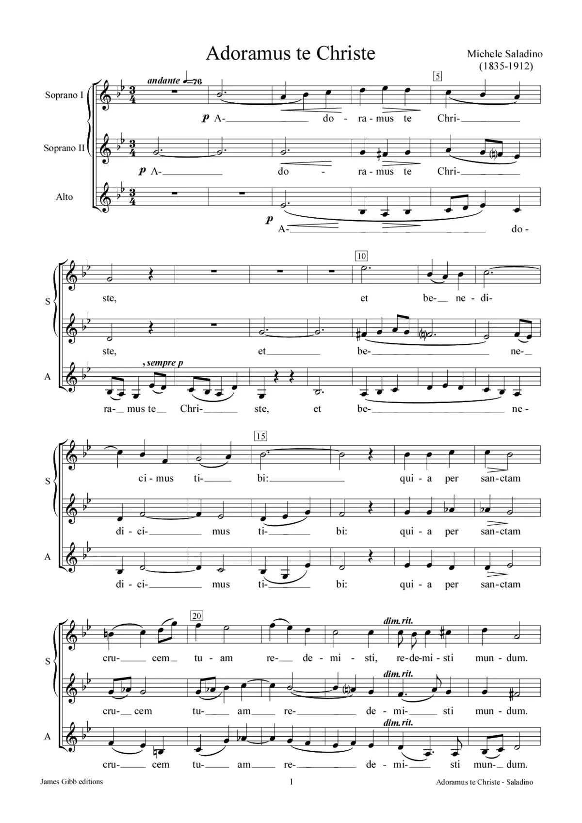 Adoramus te Christe - Page 1