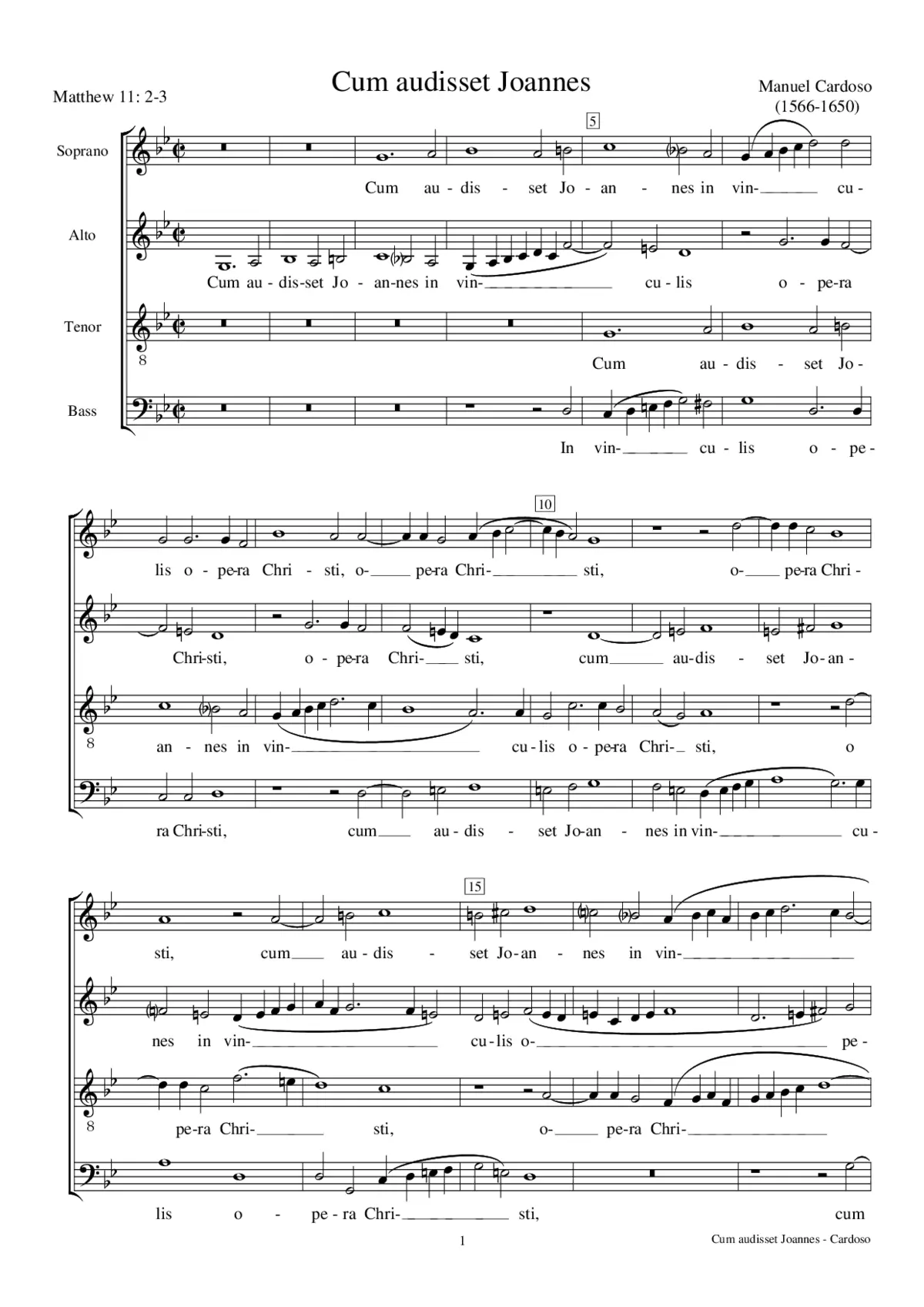 Cum audisset Joannes - Page 1