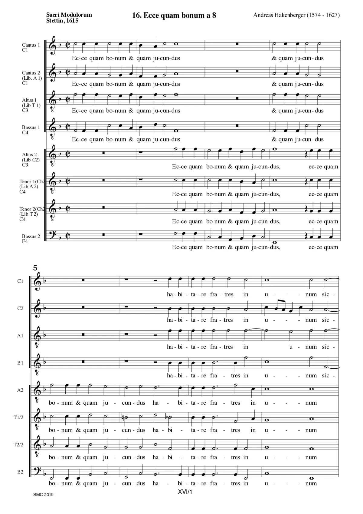 Ecce quam bonum - Page 1